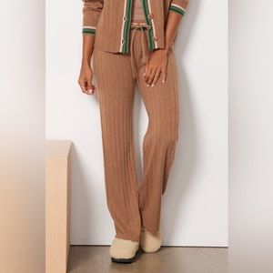 MONROW wool/cashmere varsity lounge sweat pant